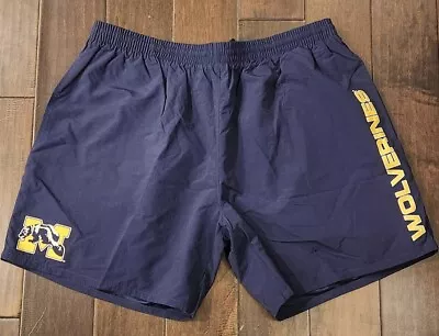 Mitchell & Ness Michigan Wolverines Heritage Woven Shorts - Men's 3XL • $49