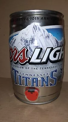 Coors Light Tennessee Titans 2008-10th Ann. 5 Liter Mini Keg-empty-No Contents • $19.99