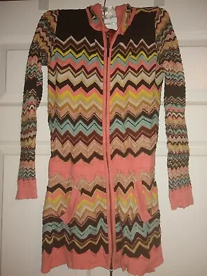 Missoni Target Zip Cardigan Long Zig Zag Xl Girls Xs Women's Pockets • $34.99