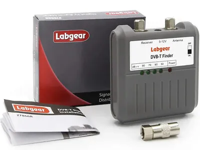 Labgear 27866R DVB-T Signal Strength Finder Freeview HD TV Aerial Grey • £10