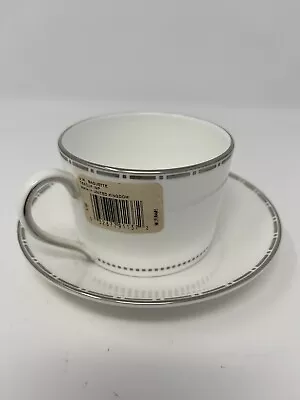 NWT Vera Wang Coffee/Tea Cup & Saucer Wedgwood Baguette • $22.50