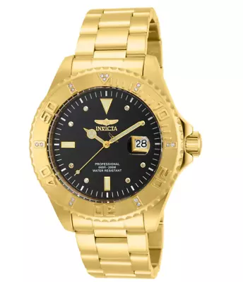 Invicta Pro Diver Diamond Accent Men's 47mm Gold Swiss Quartz Watch 15286 • $127.33