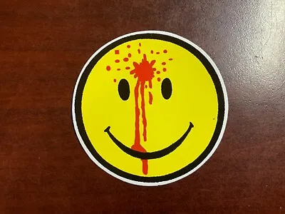 $2.02 • Buy Motorcycle Sticker For Helmets Or Toolbox #1,652 Smiley Face With Bullet Hole