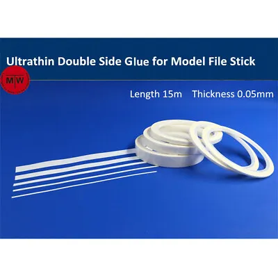 GALAXY Tools 0.05mm Double Side Glue For Model File Stick 2mm/3mm/5mm/10mm/15/21 • $8