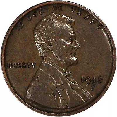 1918-S Lincoln Wheat Cent - Looks AU Details Corrosion • $25