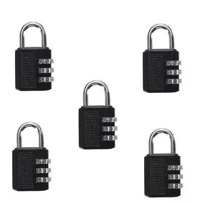 5 Pcs Mini 3 Digit Resetable Combination Travel Luggage Suitcase Lock Padlock • $12.50