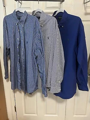 Polo Ralph Lauren XL Men's Classic-Fit Oxford Shirt (Lot Of 3) • $25