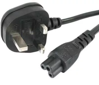 £2.99 • Buy 3 PIN UK PLUG C5 CLOVER LEAF MAINS POWER CABLE - Collection Only