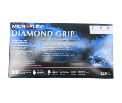 *100-Gloves* MicroFlex Diamond Grip PF Latex Examination X-Large MF-300-XL • $29.99