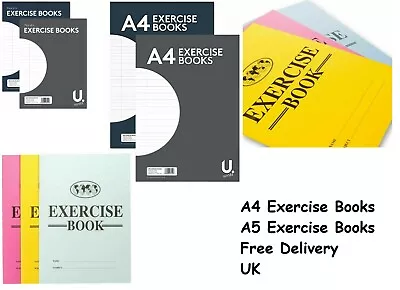 A4 A5 Exercise Books School Notebooks 32 Pages Class Children Homework • £2.99