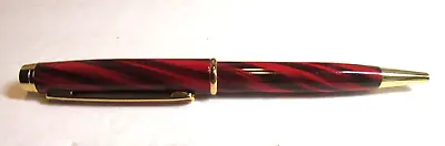 Terzetti Red Swirl Metal Brass Ballpoint Pen+Pouch-new '2023 • $6.99