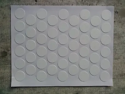 1000 PVC SELF ADHESIVE STICK ON FURNITURE SCREW COVER CAPS 13mm White • £21.90