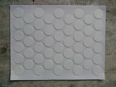 500 PVC SELF ADHESIVE STICK ON FURNITURE SCREW COVER CAPS 13mm White • £15.90