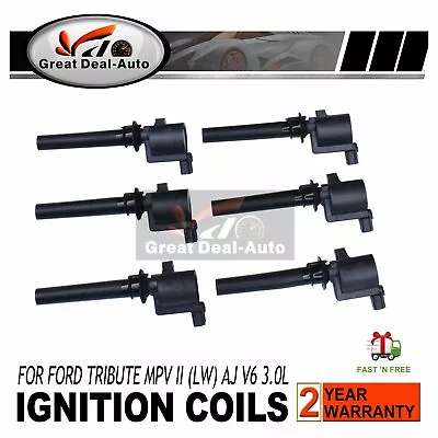 Heavy Duty 6 Pcs Ignition Coils For Ford Escape Mercury Tribute For Mazda V6 3.0 • $52