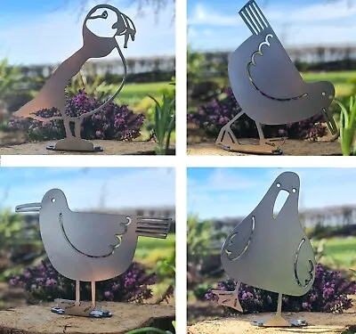 SEAGULL PUFFIN SEA BIRD Fence Topper Garden Ornament Steel Gift • £5