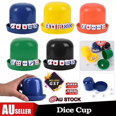 KTV Bar Party Dice Cup Drinking Board Game Gambling Dice Box 10mm D6*5 Table OZ • $10.92