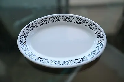 Vintage Restaurant Ware Sterling Vitrified China BLACK Band SMALL Platter 8 1/4  • $14.99