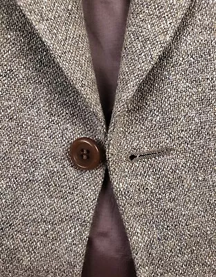 Magee Donegal Tweed 46S Taupe Sport Coat Silk & Wool VTG • $85