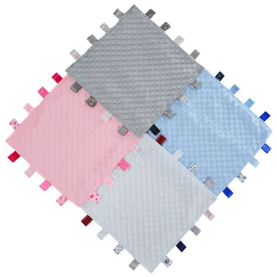 Soft Touch Taggie Blanket Baby Comforter Dimple Bobble Boy Girl Newborn ~ Abg • £6.95