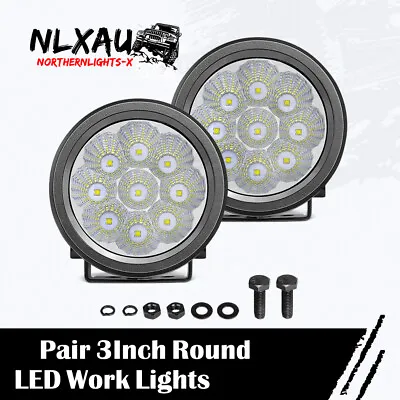 2x 3.5  12000LM Round LED Work Light Spot Flood Off Road Ditch Fog Driving Lamps • $39.49