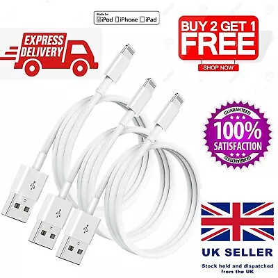 For IPhone 13 12 11 Pro Mini XR XS MAX 6 7 IPad Charger Cable USB Fast Charging • £2.95