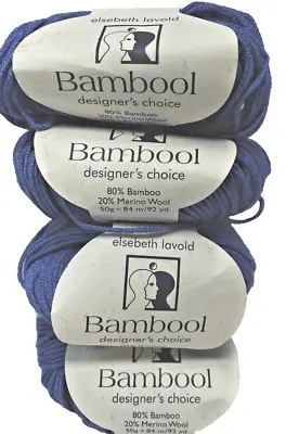 Yarn Elsebeth Lavold Bambool Designer's Choice Blue 5 Lot Of 4 • $14.18