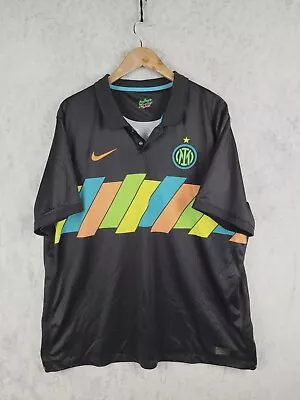 Nike Inter Milan Soccer Jersey Men Size 2xl Third Jersey Black Polo Collared • $41.99