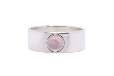 Lalique Sterling Silver 925 Moonstone 8mm Band Men's Ring  Size 9.75 • $189.99