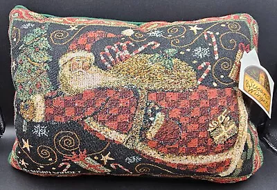 $18.99 • Buy Susan Winget  Holiday Greeting  Christmas Santa Throw Pillow 16  X 11.5  NWT