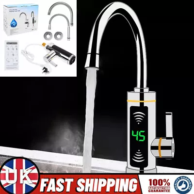 Electric Heating Tap Kitchen Bathroom Fast Instant Hot Water Heater Faucet 360° • £24