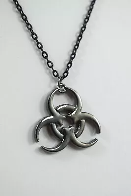 Nugoth Cyber Steampunk Bio-hazard Radioactive Chain Pendant Necklace • $19.80