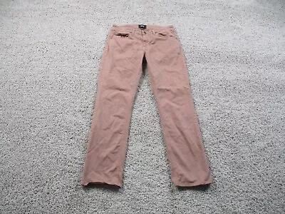 Paige Pants Mens 30 Pink Federal Slim Fit Flat Front Rayon Cotton Stretch • $14.38