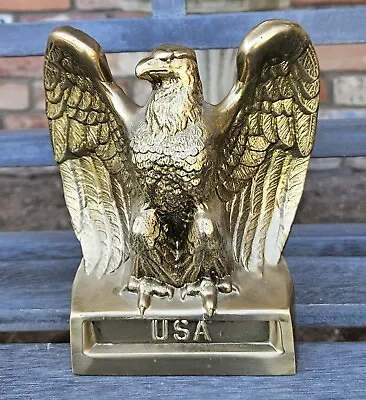 Vvintage Pm Craftsman Brasds American Bald Eagle Bookend - Excellent Condition • $19.99