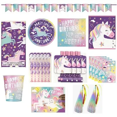 $3.50 • Buy Unicorn Fantasy Birthday Party Supplies Balloons Decorations Girls Tableware Cup