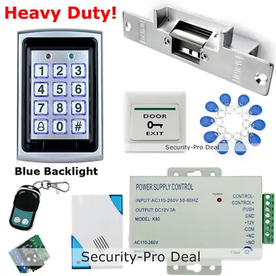 DIY RFID Card&Password Door Access Control Kit+Door Striker Lock+ Remote Control • £91.19