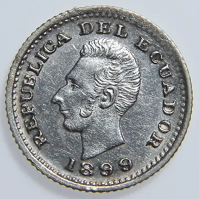 1899 Ecuador 1/2 Decimo -K2333- • $13.99