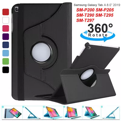 360 Rotate PU Leather Case Cover For Samsung Galaxy Tab A 8.0  (2019)  T290 P205 • $7.99