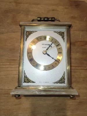 Vintage Carriage/Mantle Clock With Marble Style Effect By Metamec • £15