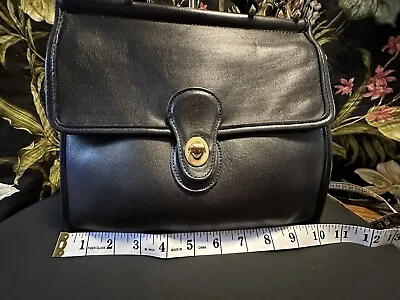 Coach Vintage Willis #9927 Black Coach Bag Leather Restored • $155