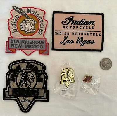 Indian Riders Motorcycle 3 Patches And 2 Pins • $20