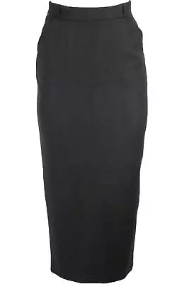 Chanel 1993 Vintage Stretch Wool Midi Skirt Fr 36 Uk 8 • £800