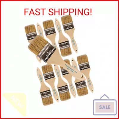 Pro Grade - Chip Paint Brushes - 12 Ea 2 Inch Chip Paint Brush Light Brown • $10.99