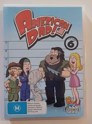 American Dad Season 6 DVD Region 4 VGC 3 Disc Set Sitcom Comedy Free Postage • $9.95