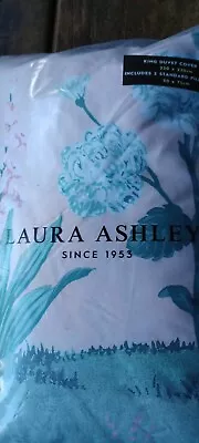 NEXT LAURA ASHLEY KING SIZE 100% COTTON EGLANTINE DUVET  BEDSET VGC Used Once. • £44.50