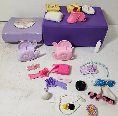 Vintage My Little Pony G1 Lot Case Accessories Brushes Baby Bottle Diaper Saddle • $29.99