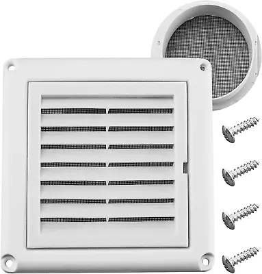 4  Louvered Vent Cover Stops Birds Nesting For Outside Dryer Exhaust Air • $16.89
