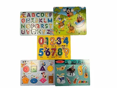 Lot Of 5 Melissa And Doug Puzzles Lot • $17.95