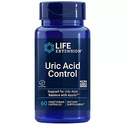 $17.94 • Buy Life Extension Uric Acid Control 60 Caps Ayuric 500mg Terminalia Bellerica Gout