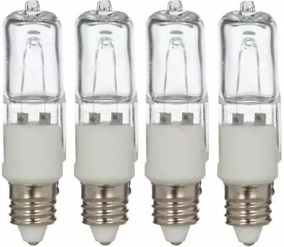 $12.95 • Buy [4 Pack] 50 Watt 120 Volt Halogen Bulbs E11 Mini Candelabra 120V 50W T4 JD Lamp