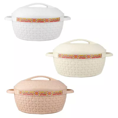 £24.99 • Buy Hot Pot Food Warmer Insulated Serving Casserole Double Wall Dish Wicker Thermal